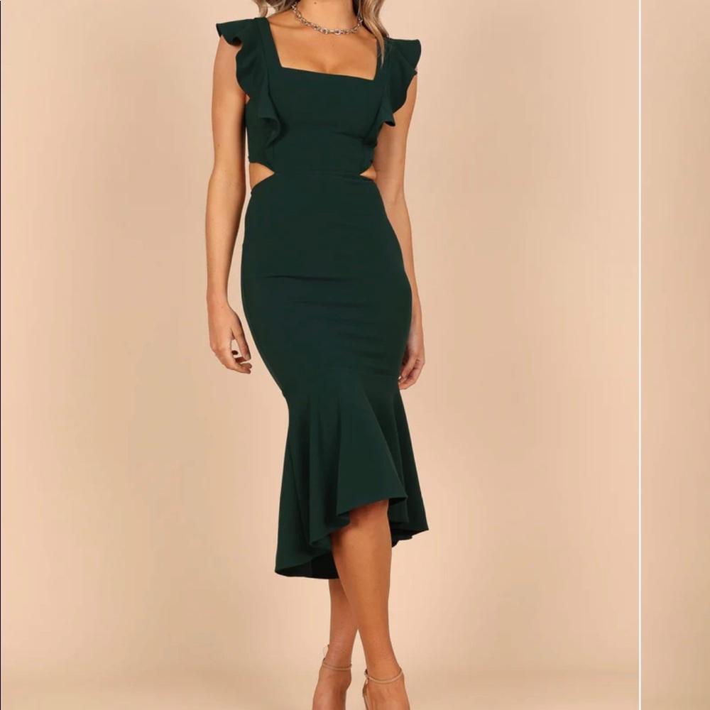 Petal And Pup Emerald Green Midi Dress